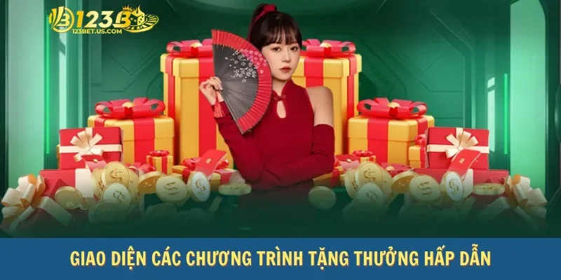 Giao diện các chương trình tặng thưởng hấp dẫn